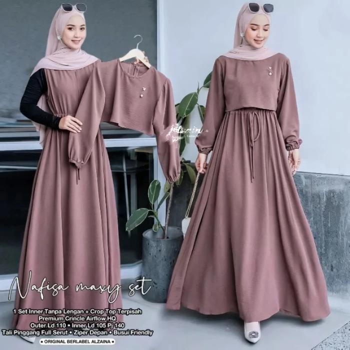 Gambar Baju Gamis Syari Terbaru Akira Maxi Dress Termurah - Milo, M dari Lapak Jaya22 undefined Tokopedia
