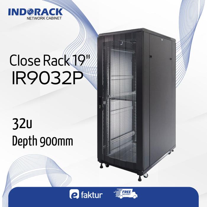 Jual IR9032P INDORACK STANDING CLOSE RACK19 DEPTH900MM 32U PERFORATED ...