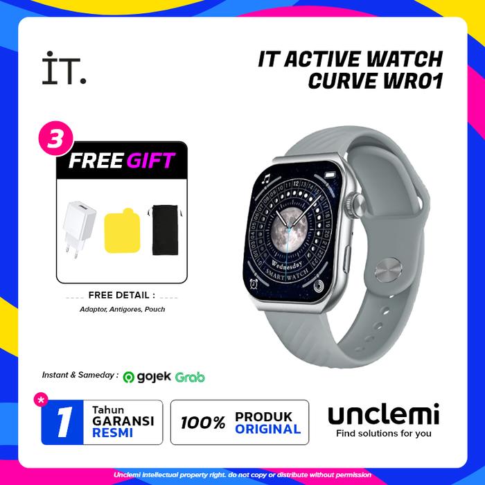 Gambar IT Active Watch Curve WR01 Amoled 1.96" Sport Mode Garansi Resmi - Grey dari Unclemi undefined Tokopedia
