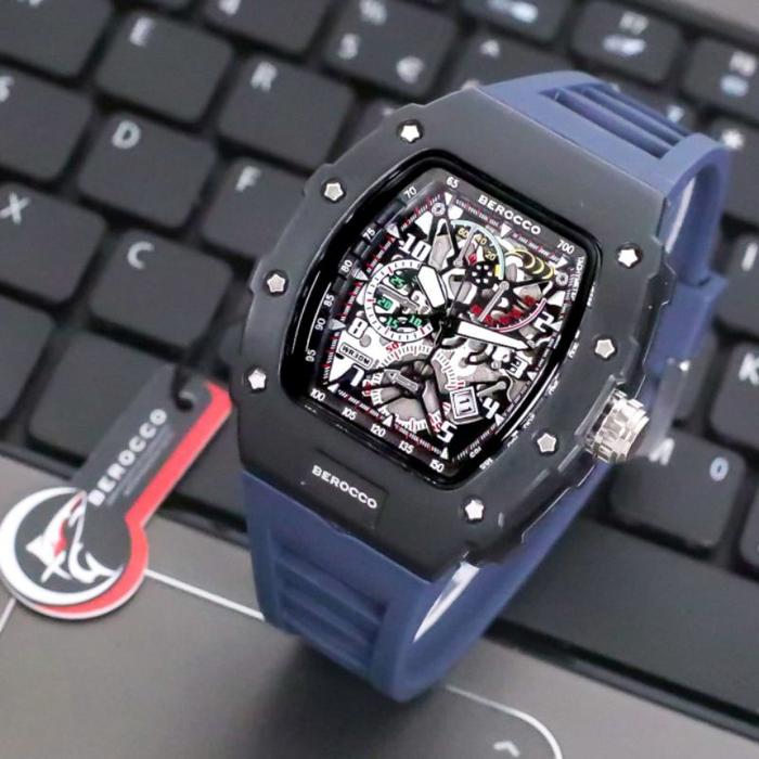 Jual Jam Tangan Berocco Original Cembung Angka Chrono Variasi KH