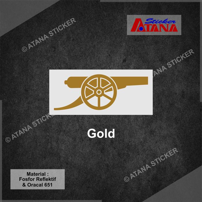 Gambar Stiker Cutting Meriam Arsenal Logo Emblem Bola The Gunners Gooners - Gold dari Atana Sticker undefined Tokopedia