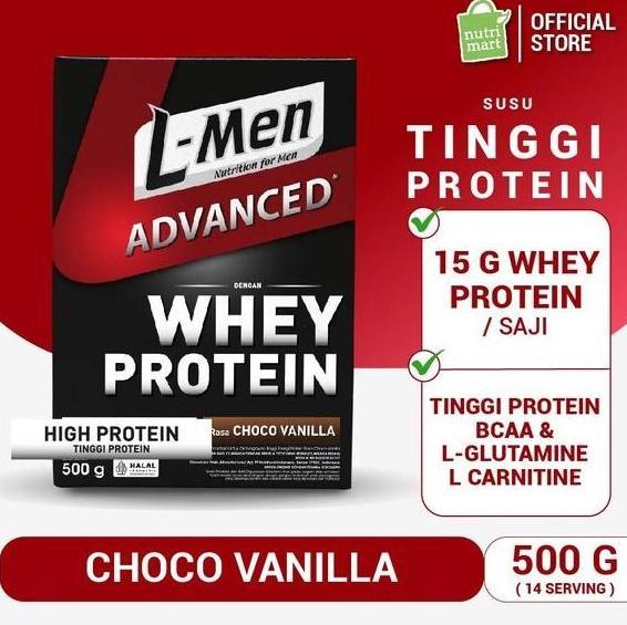Gambar L-Men Hi Protein Whey Advanced Choco Vanilla 500 Gr - Suplemen Tinggi dari allowhen undefined Tokopedia