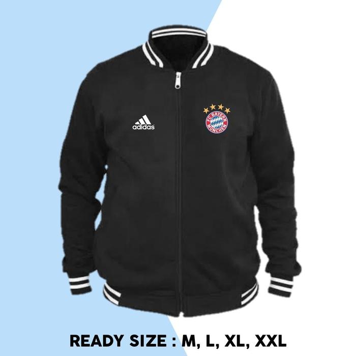Gambar Jaket bola FC Bayern Munchen FCBFI Fans Varsity Zipper Football - Hitam, M dari CV Makmur Orderan undefined Tokopedia