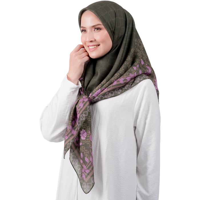 Gambar [MID YEAR SALE] Elzatta Obelia Rose Motif - Olive, Obelia Rose dari Elzatta Hijab undefined Tokopedia