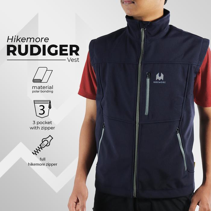 Gambar Rompi Motor Touring Pria Hikemore Rudiger Terbaru - Navy, 4XL dari Riung Adventure undefined Tokopedia