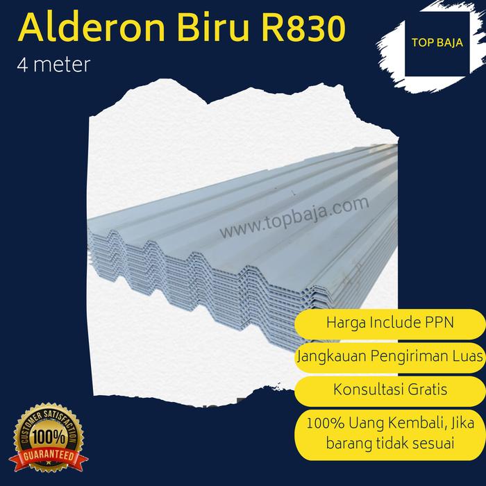 Gambar Atap UPVC Alderon warna Biru R 830 Double Layer 10 mm panjang 4,5,6 m - 4 meter dari topbajapamulang undefined Tokopedia