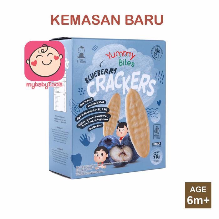 Gambar BARU YUMMY BITES BABY RICE CRACKERS 50 GR - Blueberry dari Omar Markett undefined Tokopedia