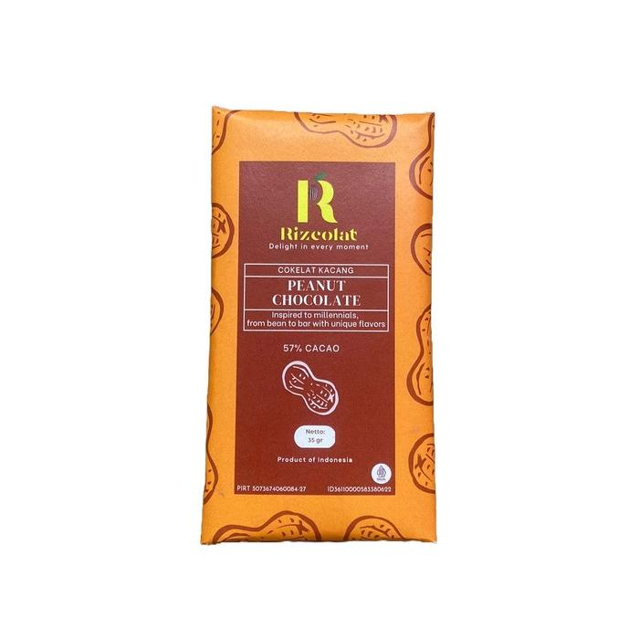 Gambar cemilan coklat kacang rizcolat peanut chocolate 35 gram dari Bale Sehat undefined Tokopedia