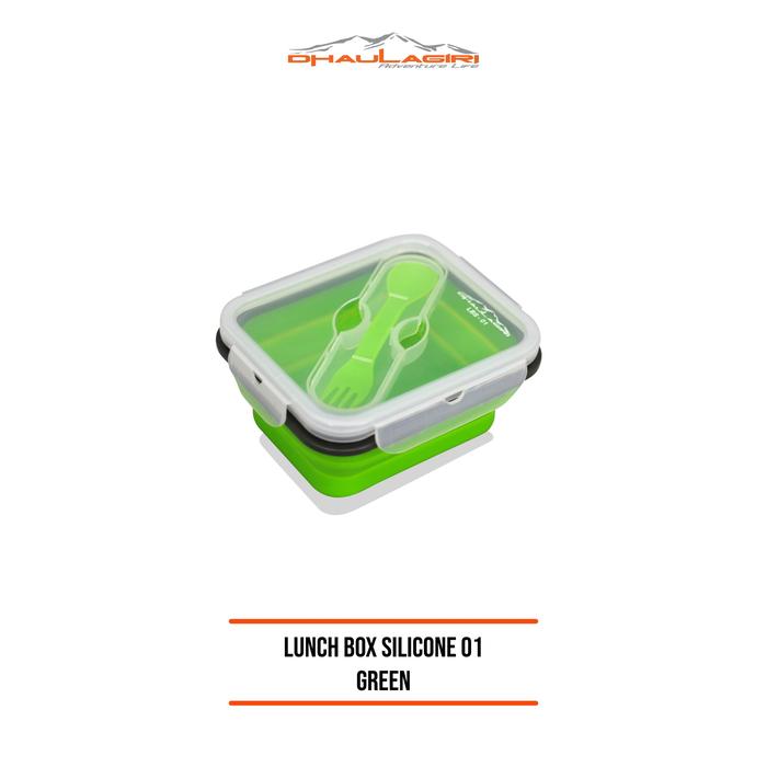 Gambar DHAULAGIRI Lunch Box Silicone 01/tempat makan/box rice - GREEN dari oase outdoor bandung undefined Tokopedia