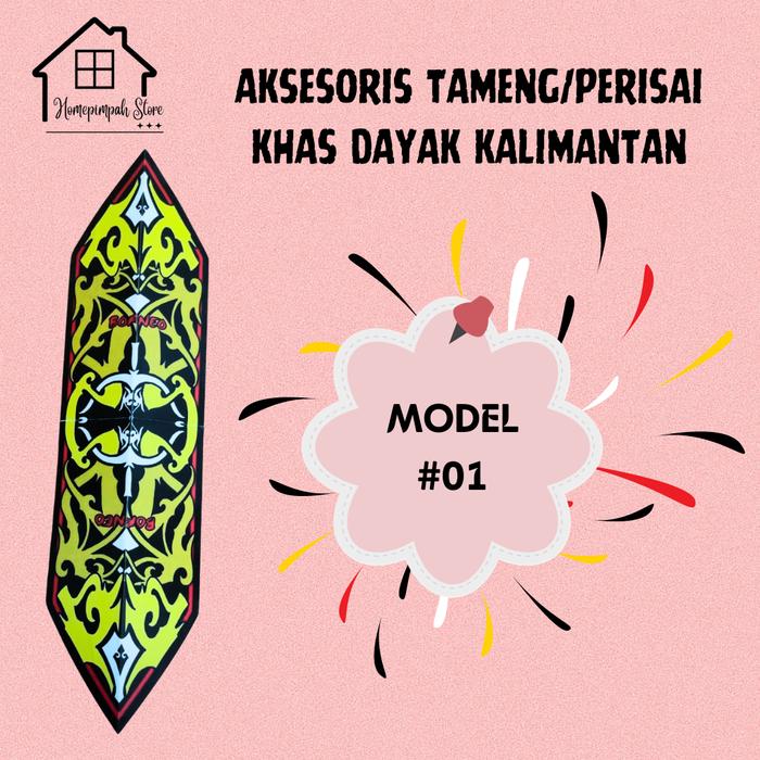 Gambar PERISAI TAMENG  PAPUA -ACCESSORIES ADAT PAPUA/DAYAK TAMENG SUKU - motif 1 dari onlinestore35 undefined Tokopedia