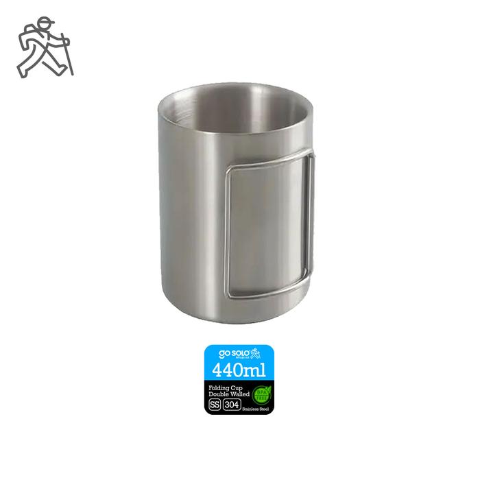Gambar Go Solo Folding Cup Double Wall - 440ml dari Pinnacle Pro undefined Tokopedia