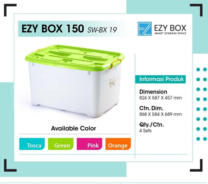 Gambar Box Container EZY 150 Liter Tebal Kualitas JUMBO BESAR EZY 130 Liter - ezy 150 liter, 1  pcs dari Laris Abadi_NEW undefined Tokopedia