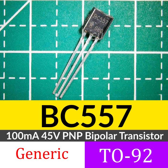 Gambar BC557B BC557 PNP Transistor TO92 - Generic dari Lisu Instruments undefined Tokopedia