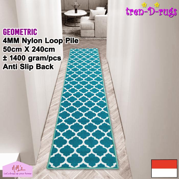 Gambar Tren-D-rugs Keset karpet dapur bulu panjang anti slip lorong jalan NMs - Dark Turquoise dari NMs Lets dress up your home undefined Tokopedia
