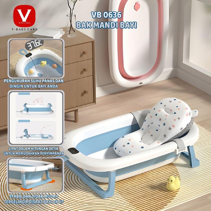 Gambar VBABY CARE Bak Mandi bayi /Bak Mandi/Baby Bathtub with Matras/VB-0636 dari VBABY.CARE undefined Tokopedia