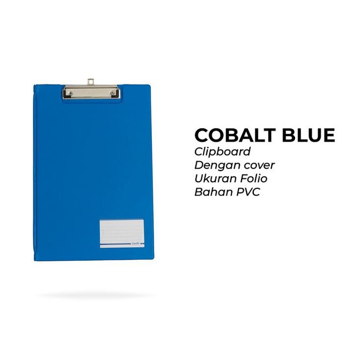 Gambar TBMO Bantex Clipboard with Cover F4 Folio Clipfolder - 4211 - Cobalt Blue 11 dari TBMO Wiyung undefined Tokopedia