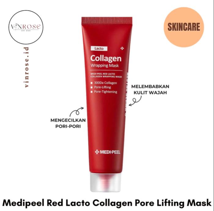 Gambar Medipeel Red Lacto Collagen Wrapping Mask Korea/ Skincare Medi-peel - 1 PCS dari Vinrose.id undefined Tokopedia