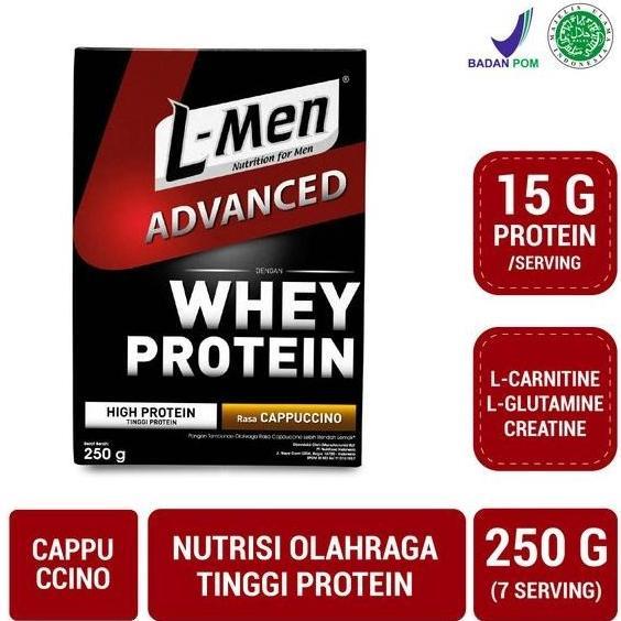 Gambar L-Men Hi Protein Whey Advanced Cappucino 250 Gr - Suplemen Tinggi Whey dari allowhen undefined Tokopedia