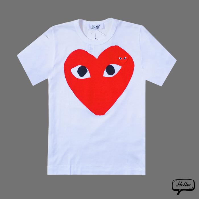 Eyes Brand Shirts With Red Heart And Eyes Comme Des Garcons