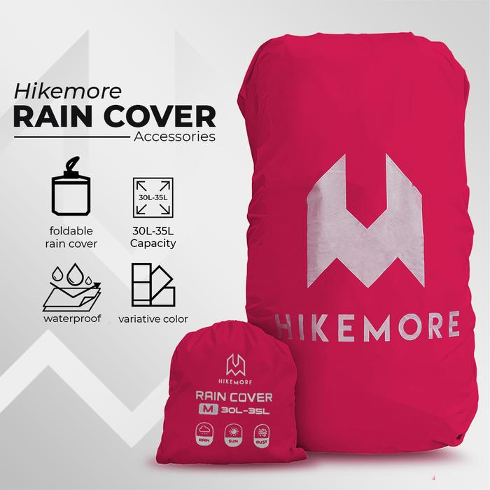 Gambar Hikemore Rain Cover Tas Ransel Size M Outdoor 30-35L Series Terbaru Water Proof Foldable Pouch untuk Daypack Kantor Sekolah & Camping - Pink dari Riung Adventure undefined Tokopedia