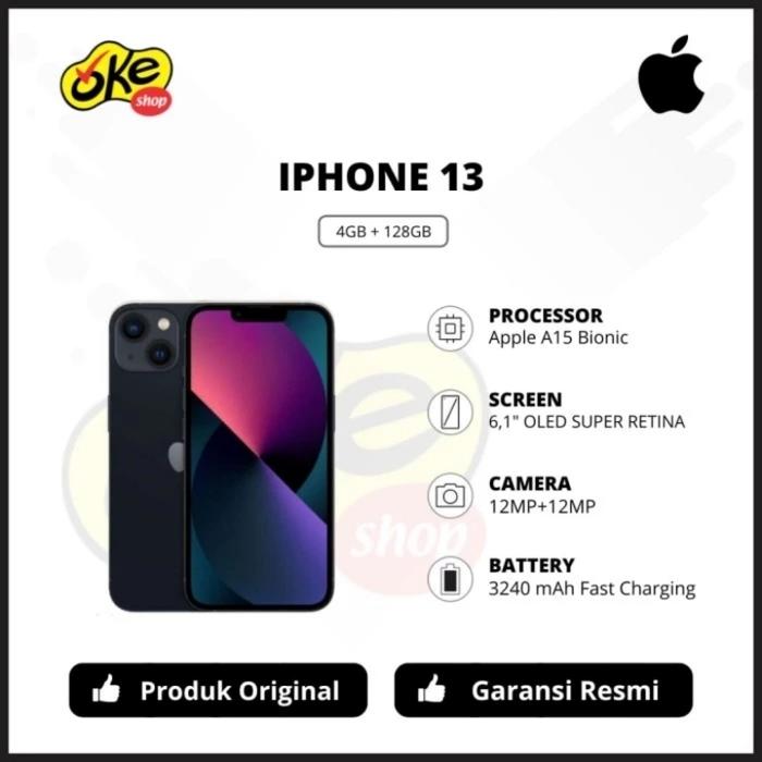Gambar iPhone 13 128GB- Garansi Resmi iBox - Midnight dari Okeshop Makassar undefined Tokopedia