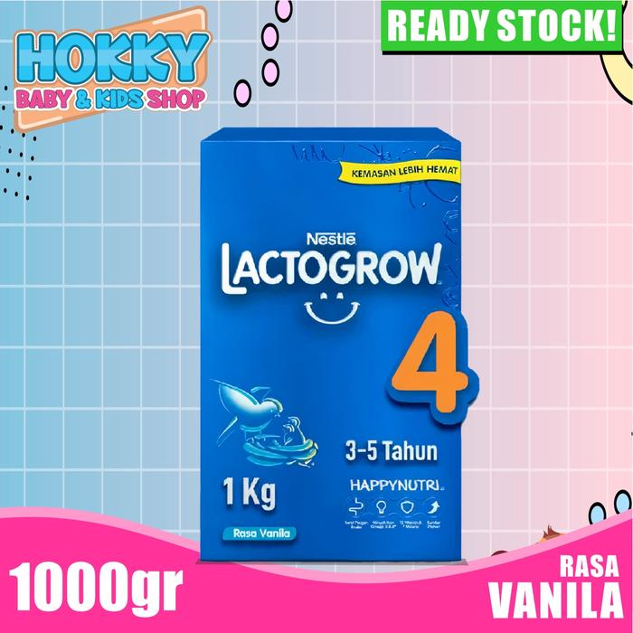 Gambar NESTLE LACTOGROW 4 VANILA 1000Gr - Susu Pertumbuhan Anak 3-5 Tahun 1KG dari Hokky Baby And Kids Shop undefined Tokopedia