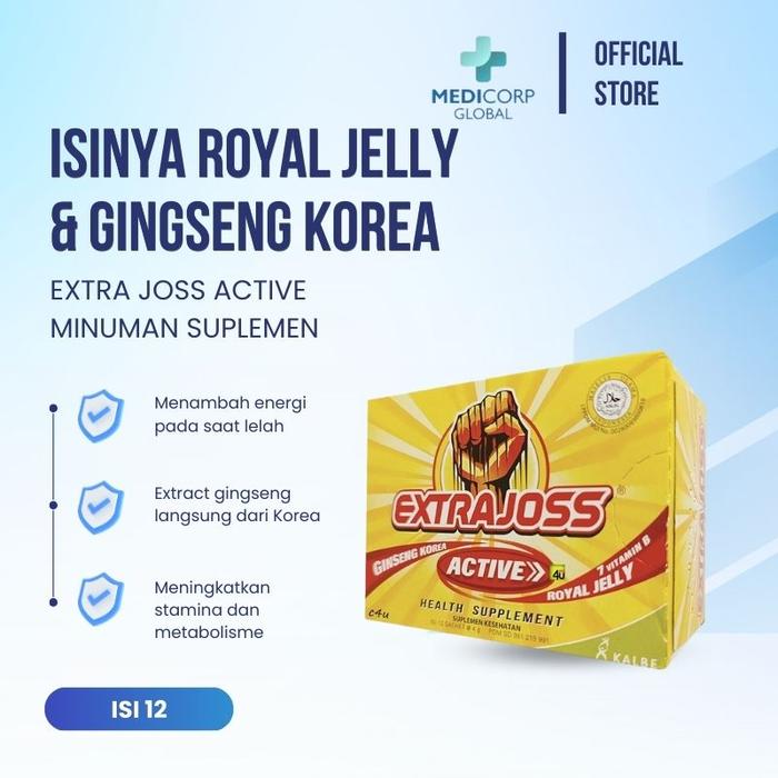 Gambar Extra Joss Active Laki minuman vitamin energi 1 box 12 sachet dari Medicorp Global undefined Tokopedia