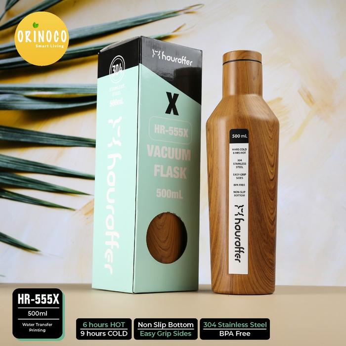 Gambar Botol Thermos HR-103 Stainless Tumbler Wood Series Vaccum Flask 500ml - 500ml dari Maxhomeliving_NEW undefined Tokopedia