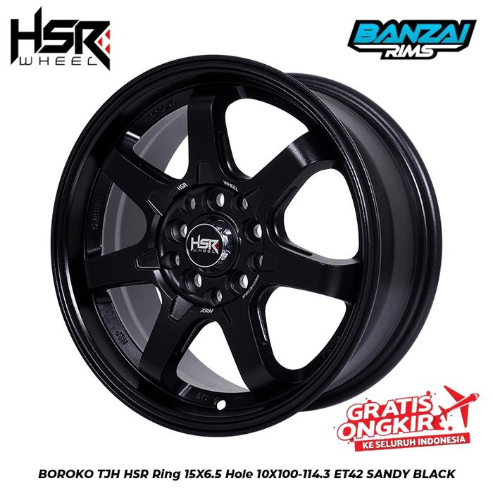 Gambar Velg Mobil Racing HSR BOROKO TJH Ring 15 For Carry New Xenia New Veloz - PASANG DI TOKO  dari HSR WHEEL BANZAI RIMS undefined Tokopedia