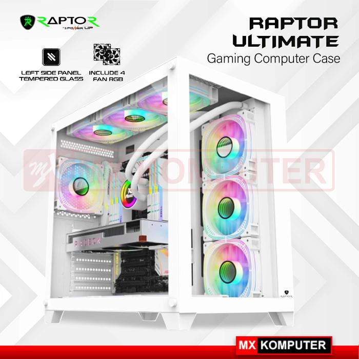 Gambar Casing Power Up Raptor Ultimate Tempered Glass - Putih dari MXKomputer_NEW undefined Tokopedia