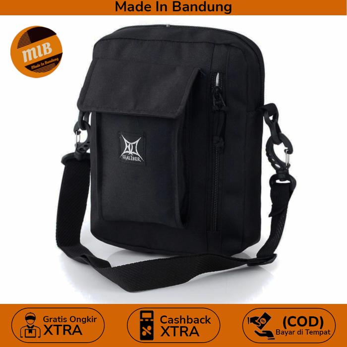 Gambar Tas Selempang Pria Sling Bag Slempang Slingbag Kecil Casual Navy TM103 - Hitam dari KUZATURA_NEW undefined Tokopedia