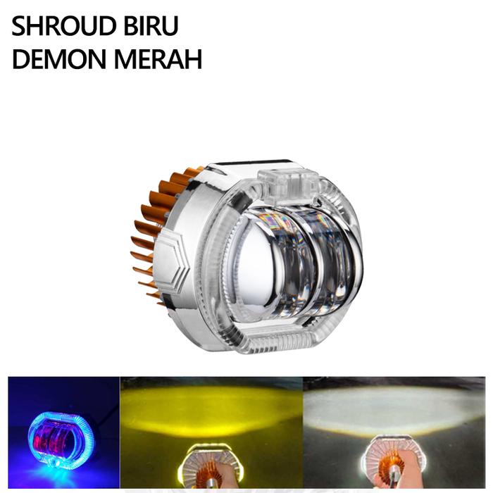 Gambar Lampu Utama LED DAYMAKER BILED Projie Projector 2 Mata Lensa 8D 9-36V - SH-BL DE-R dari MODIMART undefined Tokopedia