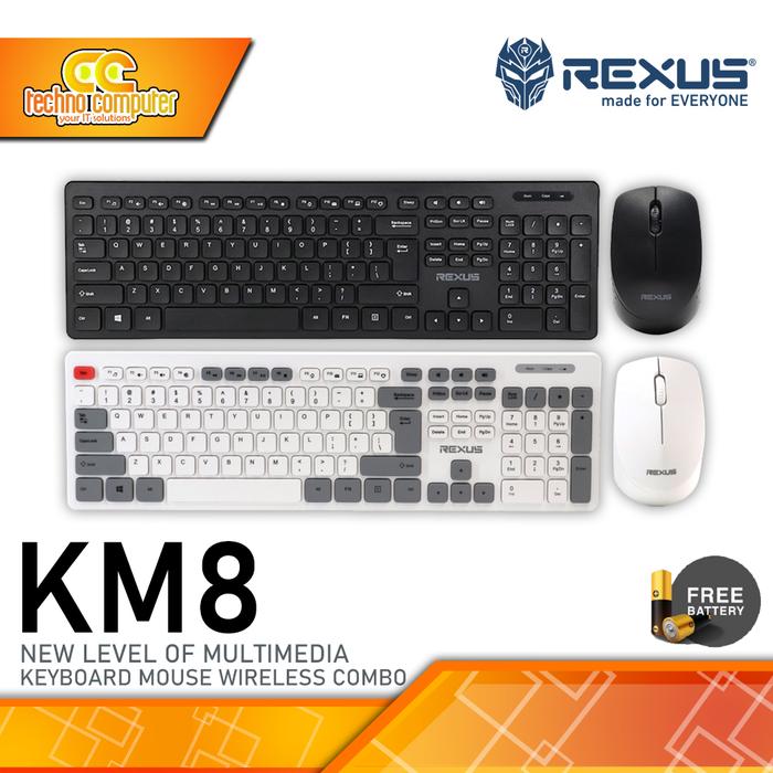Gambar REXUS KM8 Combo Wireless - Office Keyboard & Mouse Wireless dari Techno Computer Bali undefined Tokopedia