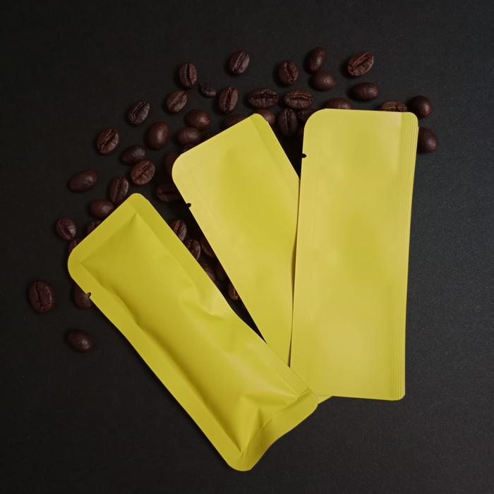 Gambar Kemasan Sachet Stick 5 cm x 12,5 cm | Sachet Kecil 10gr | Kemasan Kopi - Kuning Doff dari PK PACK undefined Tokopedia