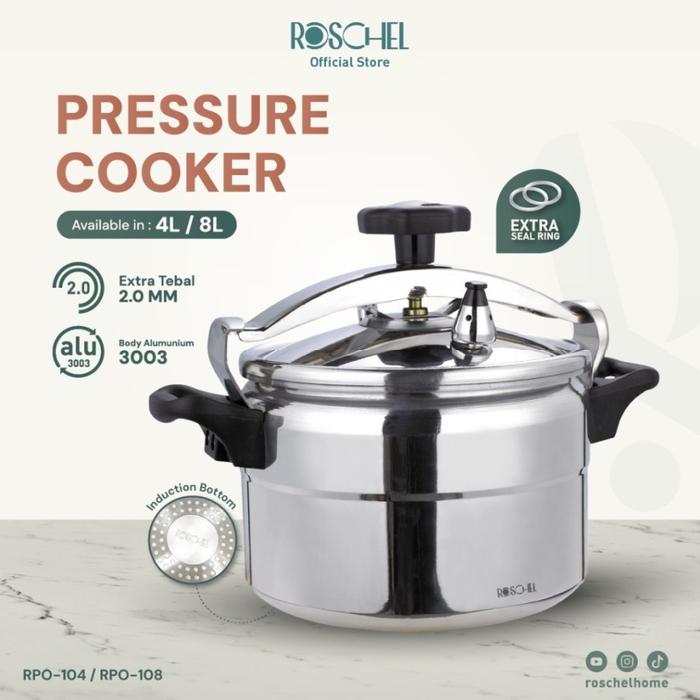 Gambar Roschel Pressure Cooker High Grade Aluminium 3003 Panci Presto 4L / 8L - 8Liter dari amac electronic store undefined Tokopedia
