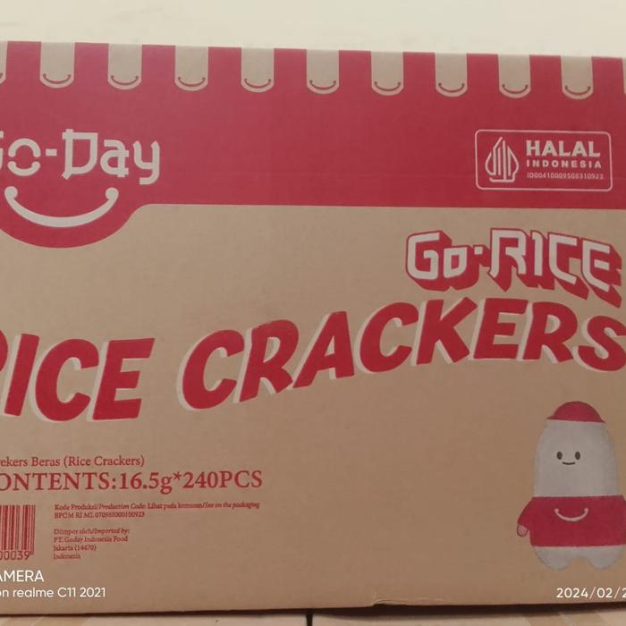 Gambar Biskuit Go Day Rice Crackers 1 pack isi 60pcs dari Lezat Sehat_NEW undefined Tokopedia