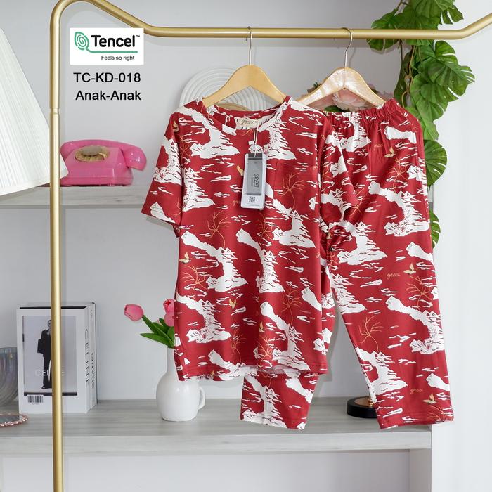 Gambar GREET NIGHT WEAR - PIYAMA PENDEK PANJANG TENCEL ANAK MIX (TC-KD) PP - TC-KD-018, SIZE 10 dari greetnightwear undefined Tokopedia