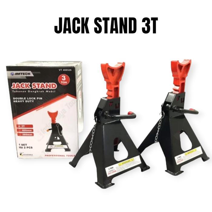 Gambar JACK STAND 3 TON TAHANAN DONGKRAK 3T GANJAL PENYANGGA MOTOR MOBIL 3T - AMTECH dari SIPUT BALAP STORE undefined Tokopedia
