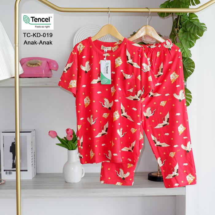Gambar GREET NIGHT WEAR - PIYAMA PENDEK PANJANG TENCEL ANAK MIX (TC-KD) PP - TC-KD-019, SIZE 8 dari greetnightwear undefined Tokopedia
