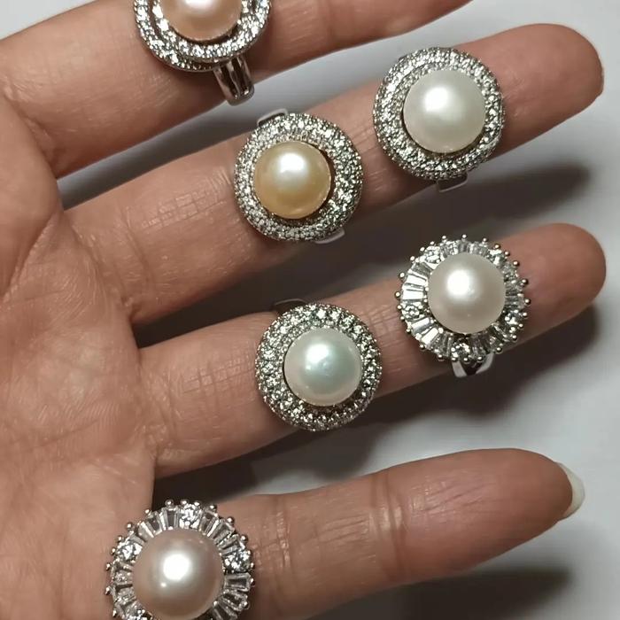 Gambar Cincin Mutiara Air Tawar Asli + kotak cincin paling murah dan asli dari Jonatan Permata undefined Tokopedia