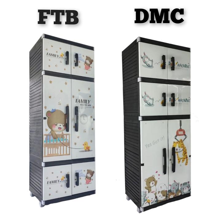 Gambar Lemari Plastik/Lemari pakaian Gantung Jumbo Kaca Naiba Fit Ebony 1524 - GANTUNG BESAR dari furniture robby undefined Tokopedia