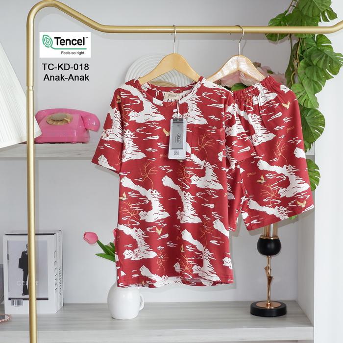 Gambar GREET NIGHT WEAR - PIYAMA PENDEK PENDEK TENCEL  ANAK MIX (TC-KD) H - TC-KD-018, SIZE 8 dari greetnightwear undefined Tokopedia