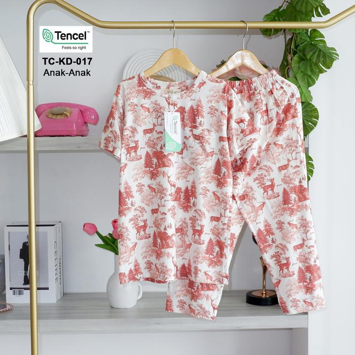 Gambar GREET NIGHT WEAR - PIYAMA PENDEK PANJANG TENCEL ANAK MIX (TC-KD) PP - TC-KD-017, SIZE 14 dari greetnightwear undefined Tokopedia