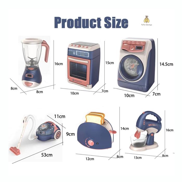 Gambar Pretend Play Home Appliance Kitchen set of 7 | Mainan Edukasi |Tata Ed dari Tata Edutoys_NEW undefined Tokopedia