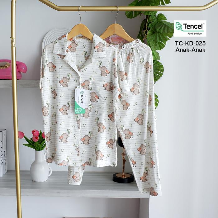 Gambar GREET NIGHT WEAR - PIYAMA PENDEK PANJANG TENCEL ANAK MIX (TC-KD) PP - TC-KD-025, SIZE 14 dari greetnightwear undefined Tokopedia