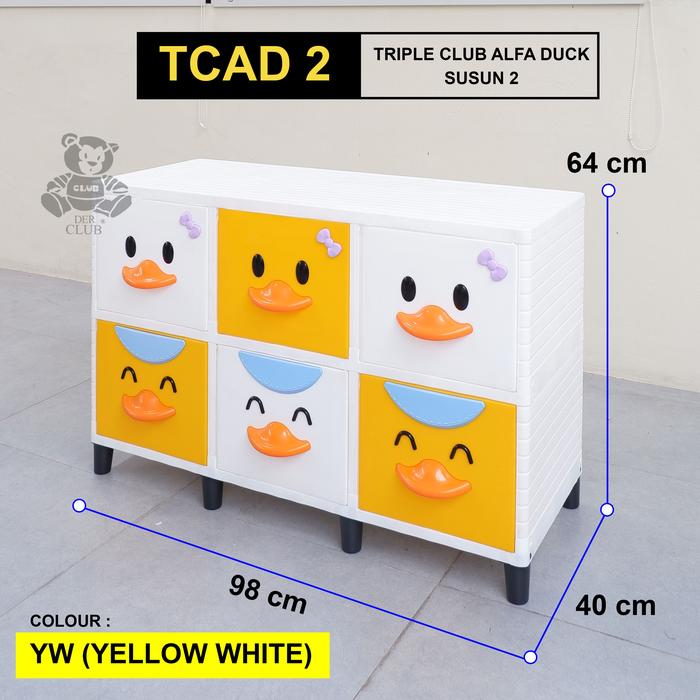 Gambar Lemari Plastik Triple susun 2 Alfa Duck 6 pintu BEBEK Kuning 9 Pintu - TCAD 2 SUSUN dari Laris Abadi_NEW undefined Tokopedia