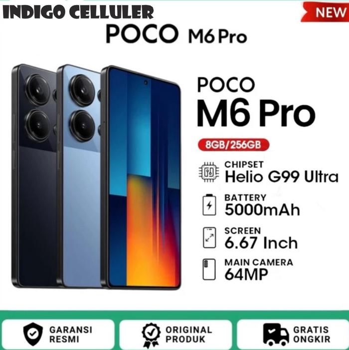 Gambar Xiaomi Poco M6 Pro 8/256 Garansi Resmi - Blue dari indigo celluler undefined Tokopedia