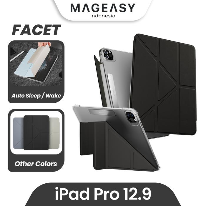 Gambar Case iPad Pro 12.9 M1 M2 MagEasy Facet Folio Flip Casing Cover - Black dari SwitchEasy Official undefined Tokopedia