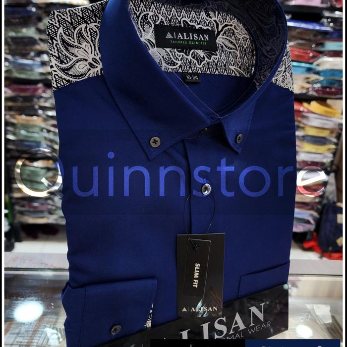 Gambar ALISAN Kemeja Lengan Panjang Kombinasi - SLIM FIT // ABU - 5 // - Biru Tua, 15 dari ALISAN Quinnstore Jakarta undefined Tokopedia