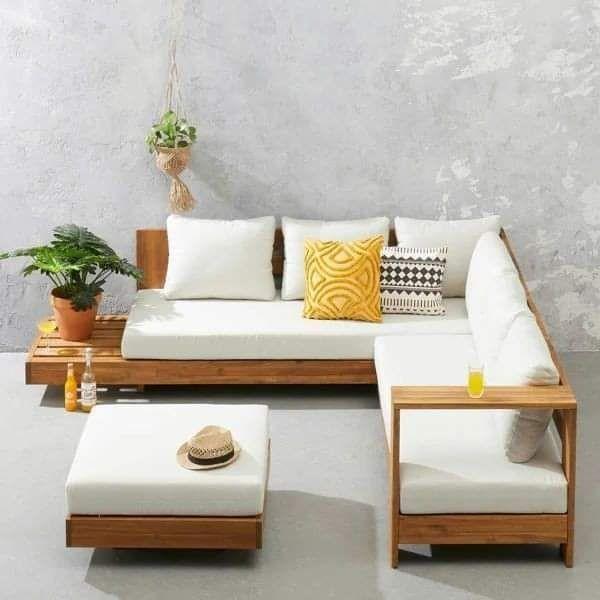 Gambar SOFA RUANG TAMU MINIMALIS LETTER L - SOFA TAMU KAYU JATI - LIVING ROOM dari SELONJOR JATI FURNITURE undefined Tokopedia